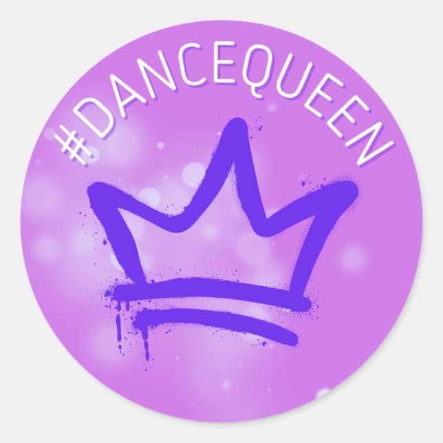 Adesivo Redondo Dance Queen Sticker (Frente)
