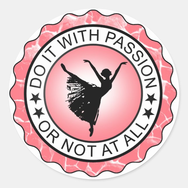 ADESIVO REDONDO DANCE STICKERS (Frente)