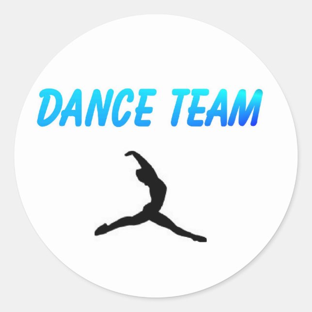 Adesivo Redondo Dance Team Sticker (Frente)