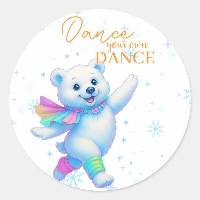 Adesivo Redondo Dance Your Own Dance Canvas Art  (Frente)