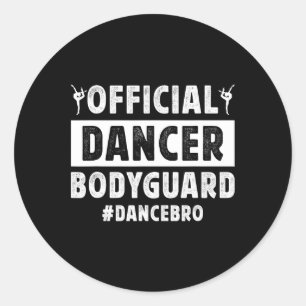 Adesivo Redondo Dancer BodyGuard Dance Irmão De Um Irmão Dançarino