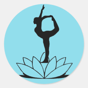 Adesivo Redondo Dancer Pose - Yoga Sticker