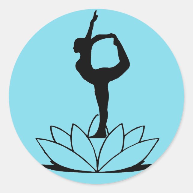 Adesivo Redondo Dancer Pose - Yoga Sticker (Frente)