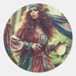 ADESIVO REDONDO DANCING GYPSI