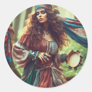 ADESIVO REDONDO DANCING GYPSI