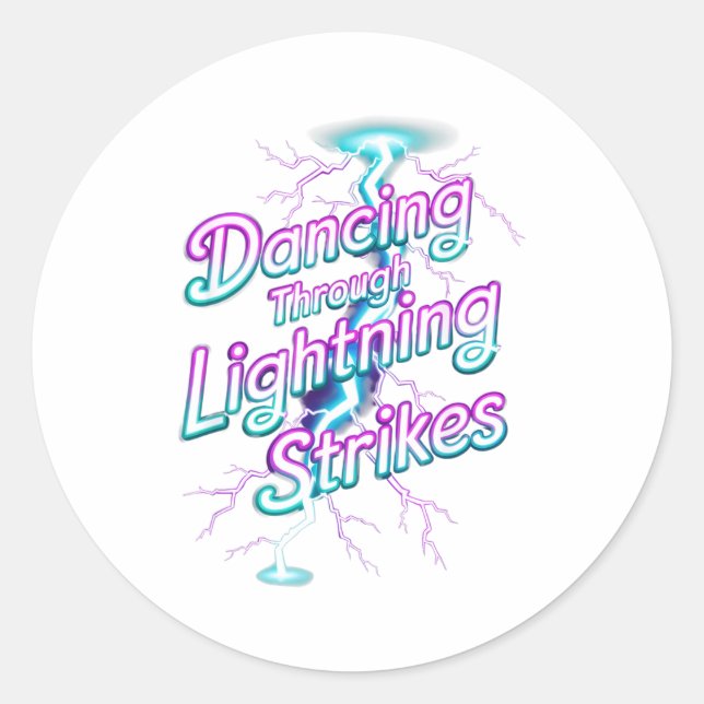 Adesivo Redondo Dancing Through The Lightning Strike Dancer Motiva (Frente)