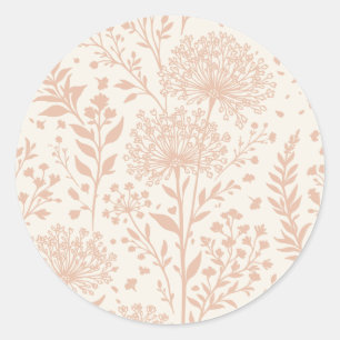 Adesivo Redondo Dandelion Doce Apricot Quente - Neutro