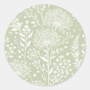 Adesivo Redondo Dandelion Doce Neutro - Oliva Suave
