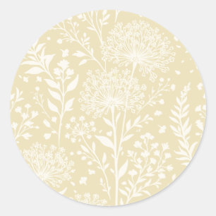 Adesivo Redondo Dandelion Doce Neutro - Trigo Dourado