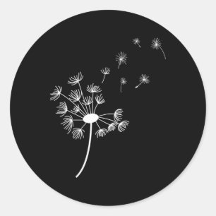 Adesivo Redondo Dandelion For Women - Camisetas Gráficas Mulheres