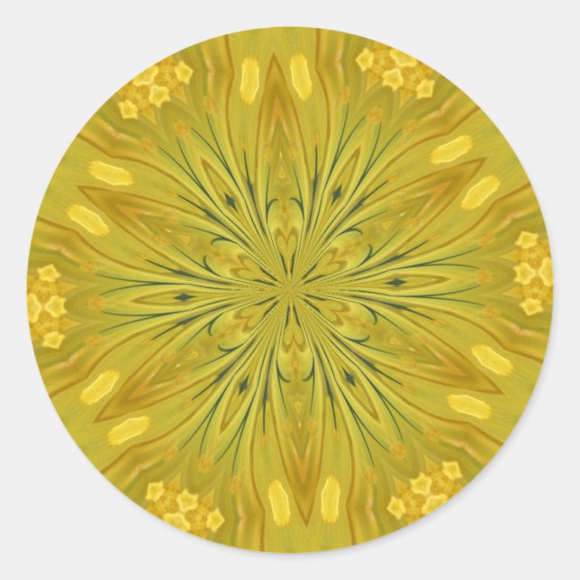 Adesivo Redondo Dandelion Kaleidoscope (Frente)
