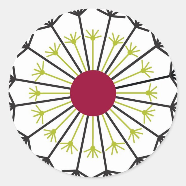 Adesivo Redondo Dandelion Sticker (Frente)