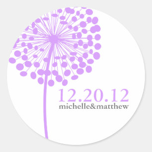 Adesivo Redondo Dandelion Wedings Stickers
