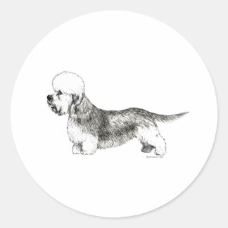 Adesivo Redondo Dandie Dinmont Terrier
