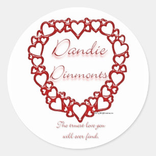 Adesivo Redondo Dandie Dinmont Terrier True Love - Sticker