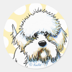 Adesivo Redondo Dandy Dinmont Terrier Sticker