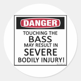 Adesivo Redondo Danger Bass