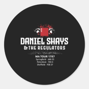 Adesivo Redondo Daniel Shays Machusets Histórico