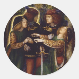 Adesivo Redondo Dante Gabriel Rossetti: Como se encontraram