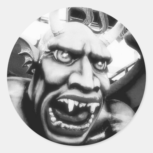 Adesivo Redondo Dante's Inferno Devil Stickers (Frente)