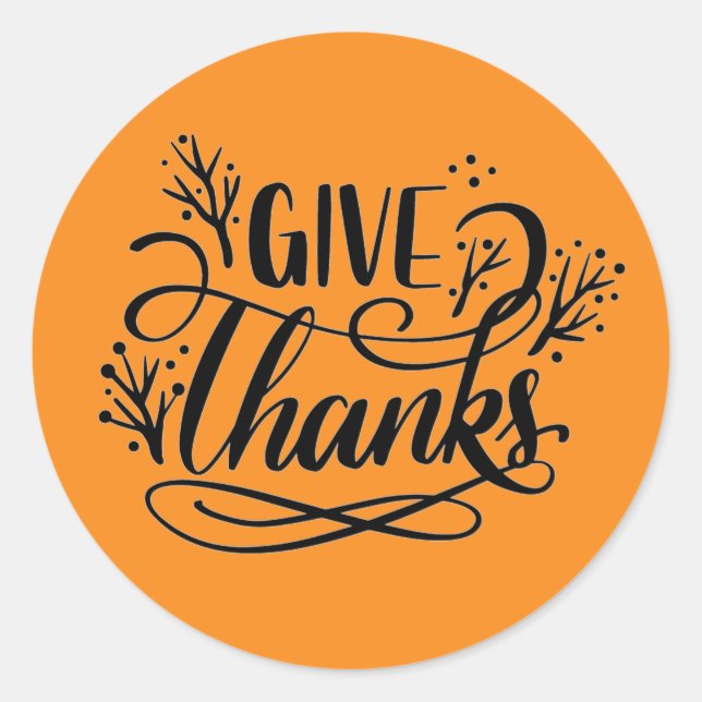 Adesivo Redondo Dar Obrigados (Frente)