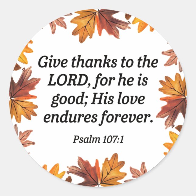 Adesivo Redondo Dar Obrigados (Frente)