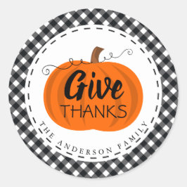 Adesivo Redondo Dar Obrigados | Ação de Graças da Xadrez de Bombai