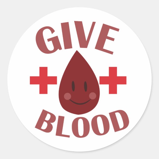 Adesivo Redondo Dar Sangue (Frente)