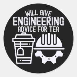 Adesivo Redondo Dará Conselhos de Engenharia para o Chá