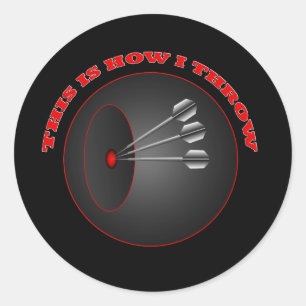 Adesivo Redondo Dardos como eu jogo