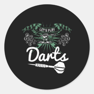Adesivo Redondo Dardos - Vamos Play Darts