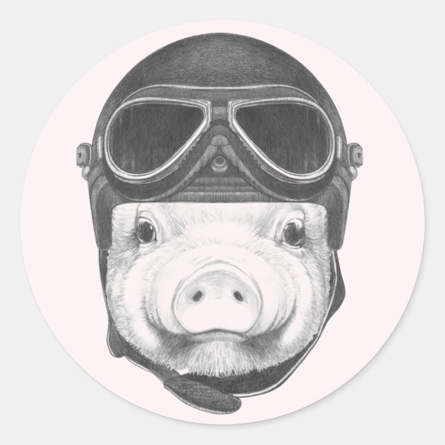 Adesivo Redondo Daredevil Pig (Frente)