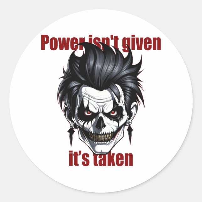 Adesivo Redondo Dark Dominance (Frente)