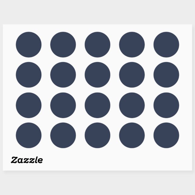 Adesivo Redondo Dark Midnight Blue Round Sticker (Folha)