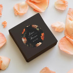 Adesivo Redondo Dark Moody Floral Dutch Painterly Wedding<br><div class="desc">Perfeito para favores ou kits de boas-vindas. Personalize o texto e mova ou dimensione o círculo e os florais conforme desejado. A forma e a cor do círculo são editáveis.</div>
