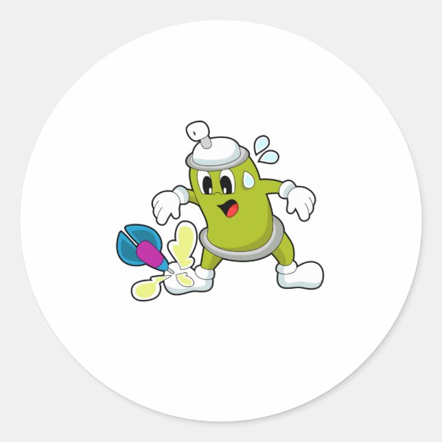 Adesivo Redondo Dart Dardos Dart, spray de gelo (Frente)