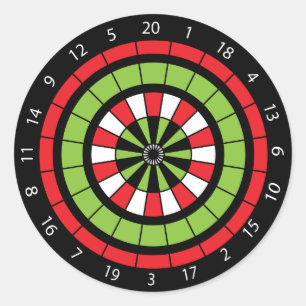 Adesivo Redondo Dartboard numerado Natal