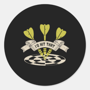 Adesivo Redondo Darts, eu atingiria o Bullseye