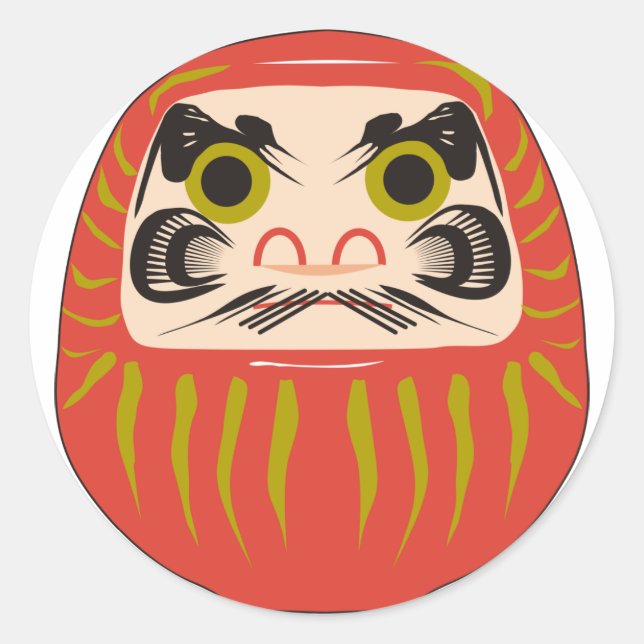 Adesivo Redondo Daruma (Frente)