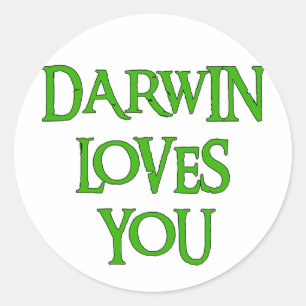 Adesivo Redondo Darwin ama-o