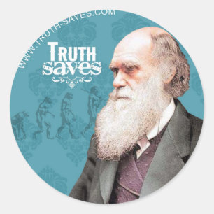Adesivo Redondo Darwin Sticker