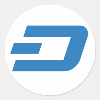 Adesivo Redondo Dash Sticker, Fundo Branco