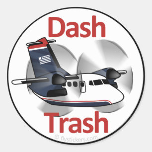 Adesivo Redondo Dash Trash (USAir Express Livery)