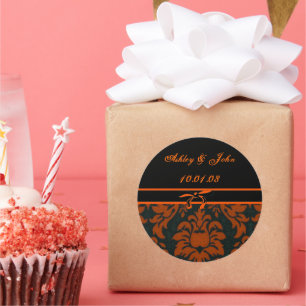 Adesivo Redondo Data de casamento - Personalizada