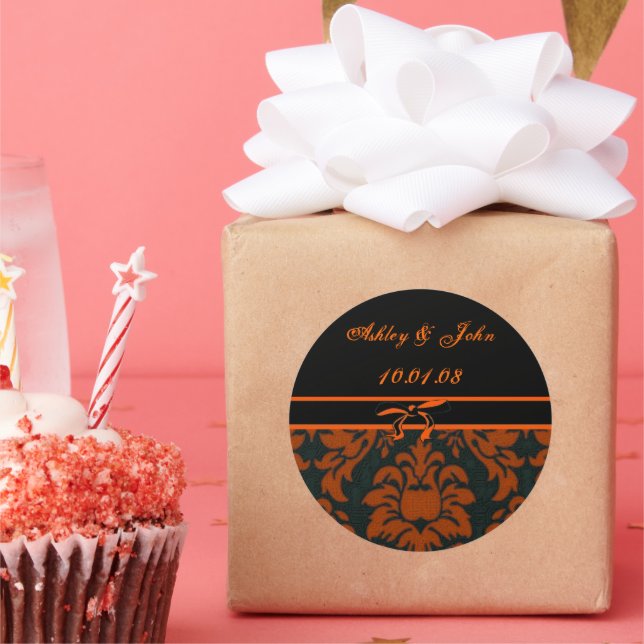 Adesivo Redondo Data de casamento - Personalizada (Festa)