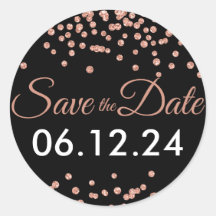 Data de Salvamento de Casamento Rosa da Glitter Do