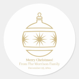 Adesivo Redondo Data do nome personalizado de ouro branco de bola 