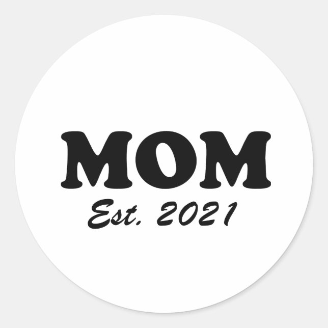 Adesivo Redondo Data final da mãe personalizada, Dia de as mães, p (Frente)
