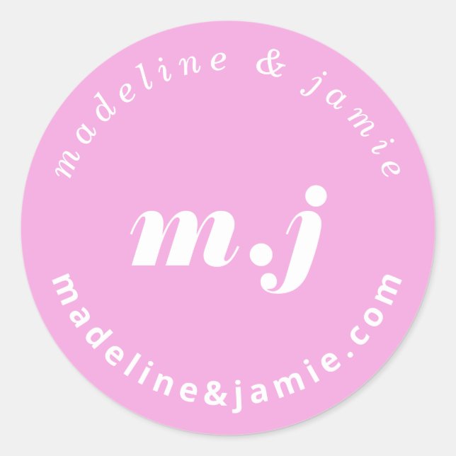 Adesivo Redondo Data mínima de casamento em negrito Salvar a data  (Frente)