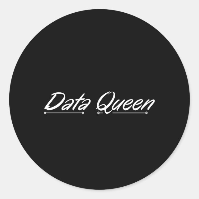 Adesivo Redondo Data Queen - Contabilidade (Frente)